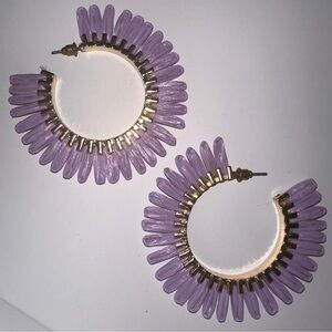 Chic Lavender Hoop Earrings